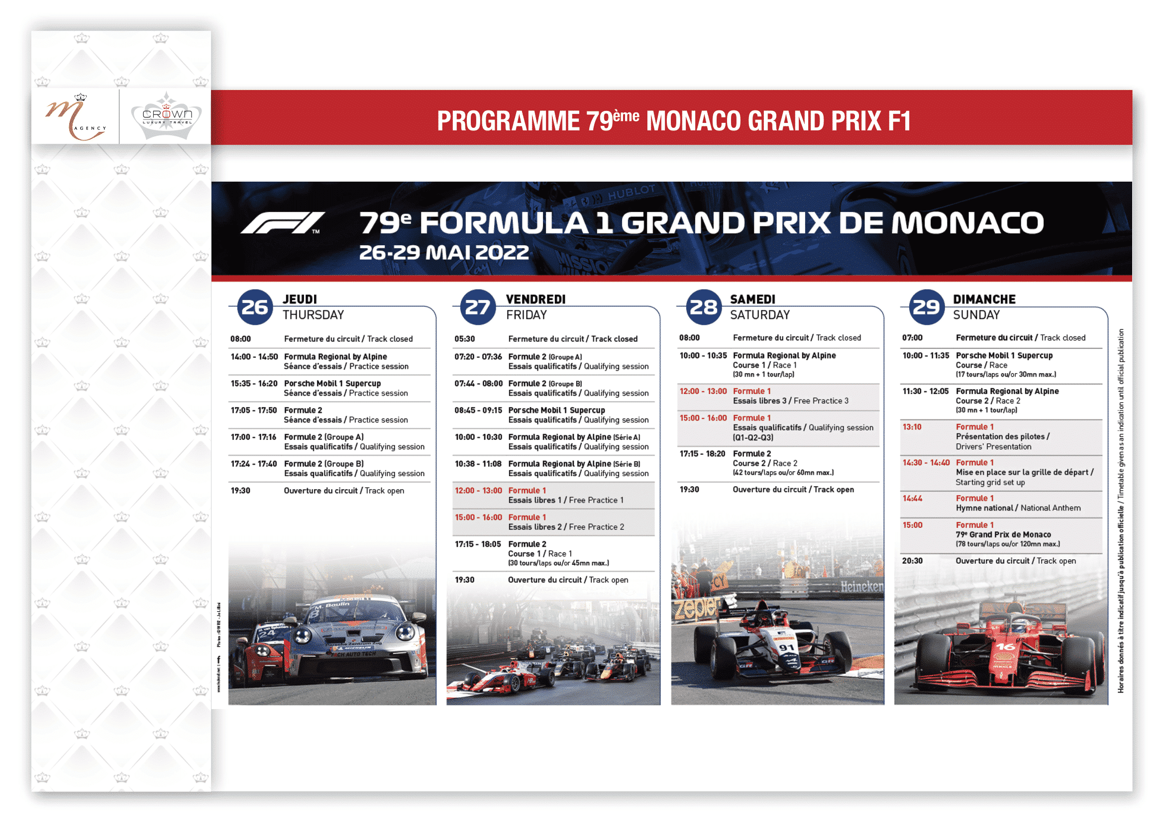 Ticket en terrasse V.I.P Grand Prix F1 de Monaco-Le Panorama 13ème étage 8